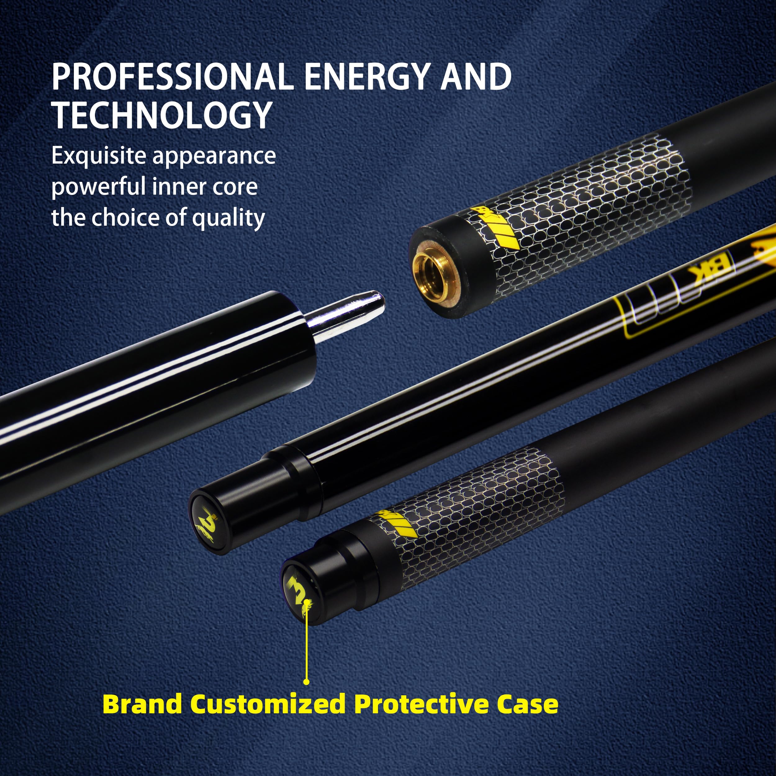 Break Jump Billiard Cue - 3-Piece Carbon Fiber Pool Stick｜13mm